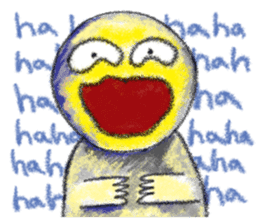 yellow moon boy sticker #9575976