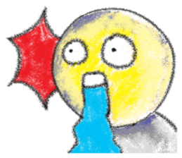 yellow moon boy sticker #9575977