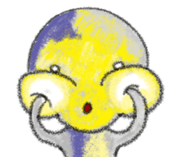 yellow moon boy sticker #9575982