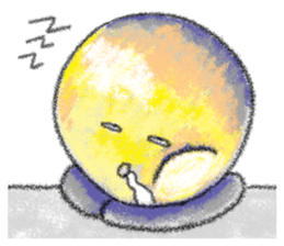 yellow moon boy sticker #9575983