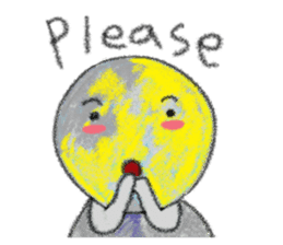 yellow moon boy sticker #9575984