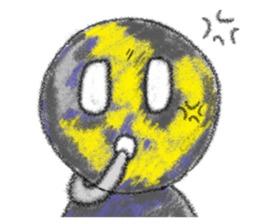 yellow moon boy sticker #9575985