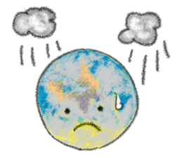 yellow moon boy sticker #9575986