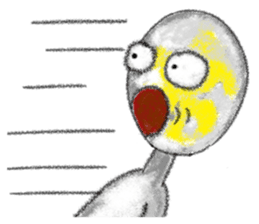 yellow moon boy sticker #9575987