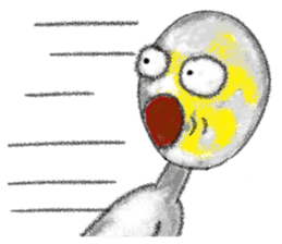 yellow moon boy sticker #9575987