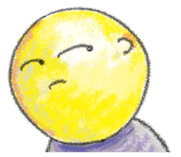 yellow moon boy sticker #9575990