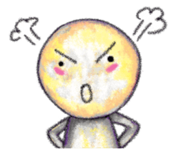 yellow moon boy sticker #9575992