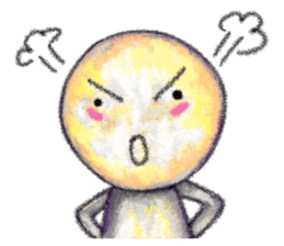 yellow moon boy sticker #9575992