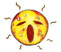 yellow moon boy sticker #9575995