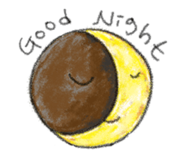 yellow moon boy sticker #9575996