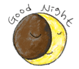 yellow moon boy sticker #9575996