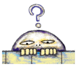 yellow moon boy sticker #9575997