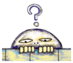 yellow moon boy sticker #9575997