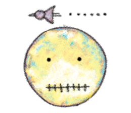 yellow moon boy sticker #9575998