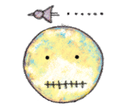 yellow moon boy sticker #9575998