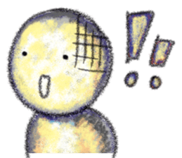 yellow moon boy sticker #9575999