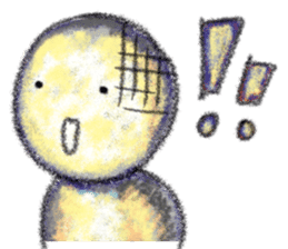 yellow moon boy sticker #9575999