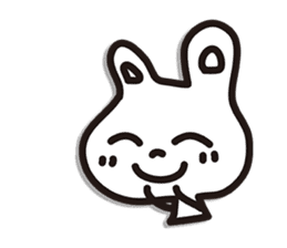 Rabbit white sticker #9576125