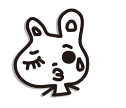 Rabbit white sticker #9576128