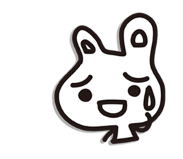 Rabbit white sticker #9576130