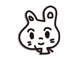 Rabbit white sticker #9576132