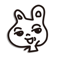Rabbit white sticker #9576135