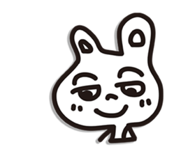 Rabbit white sticker #9576136