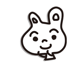 Rabbit white sticker #9576137