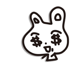 Rabbit white sticker #9576138