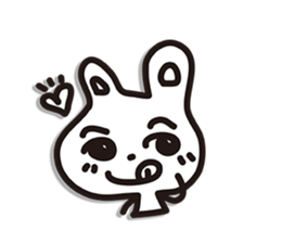 Rabbit white sticker #9576139