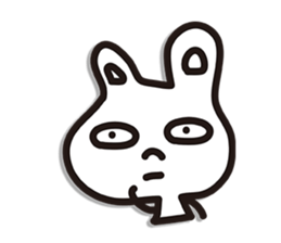 Rabbit white sticker #9576141