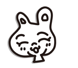 Rabbit white sticker #9576146