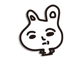 Rabbit white sticker #9576154