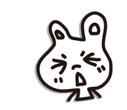Rabbit white sticker #9576155