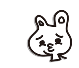 Rabbit white sticker #9576158
