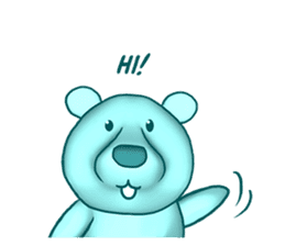 Beruang Biru Imut sticker #9576520
