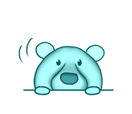 Beruang Biru Imut sticker #9576521