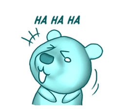 Beruang Biru Imut sticker #9576523