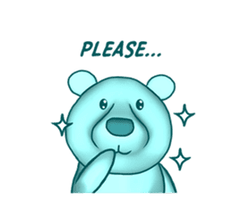 Beruang Biru Imut sticker #9576524