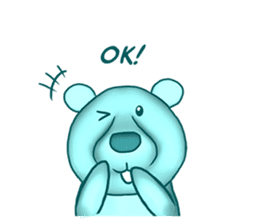 Beruang Biru Imut sticker #9576525