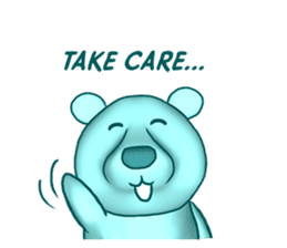 Beruang Biru Imut sticker #9576526