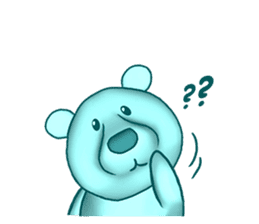 Beruang Biru Imut sticker #9576527