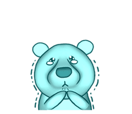 Beruang Biru Imut sticker #9576528
