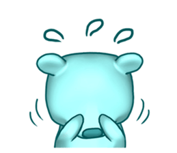 Beruang Biru Imut sticker #9576529