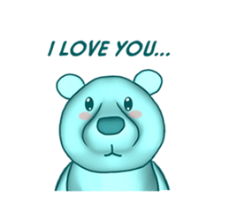 Beruang Biru Imut sticker #9576531