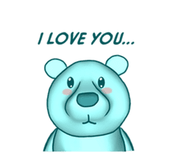 Beruang Biru Imut sticker #9576531