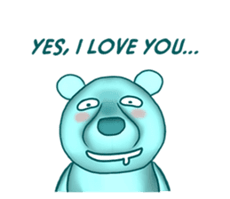 Beruang Biru Imut sticker #9576532