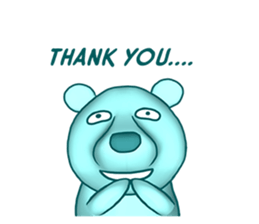 Beruang Biru Imut sticker #9576533