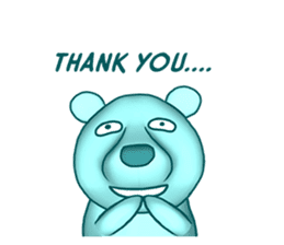 Beruang Biru Imut sticker #9576533