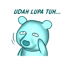 Beruang Biru Imut sticker #9576535